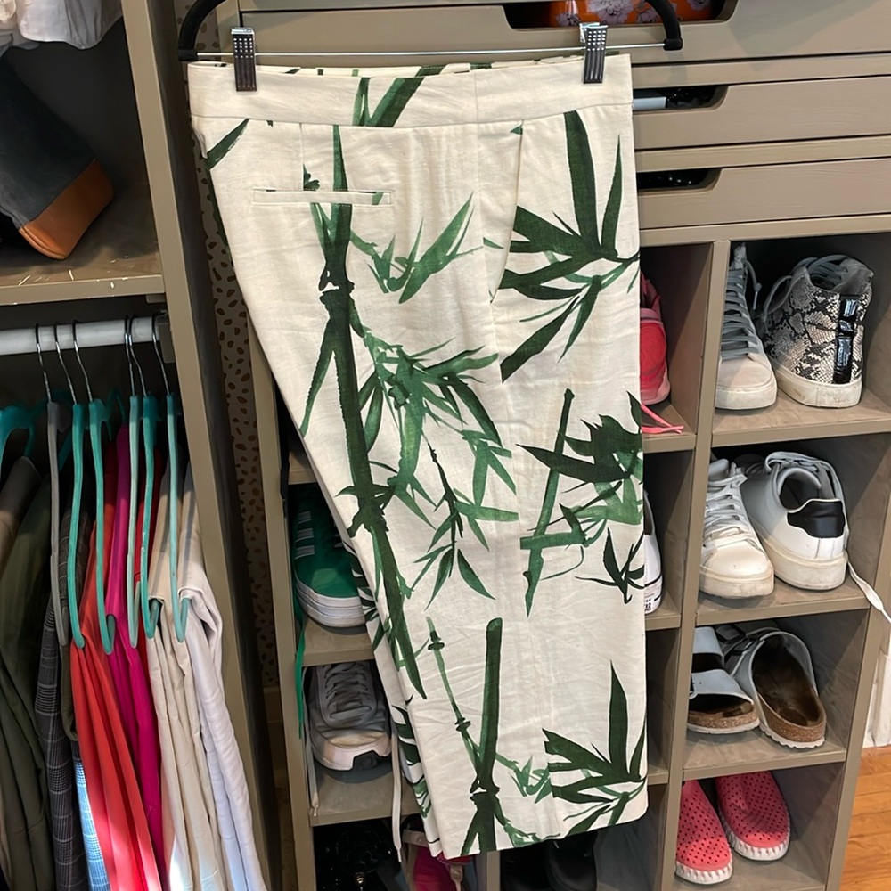 Carolina Bell Bamboo-Print linen pants